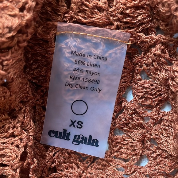 CULT GAIA Demi Crochet Halter Dress Spice - Picture 14 of 16